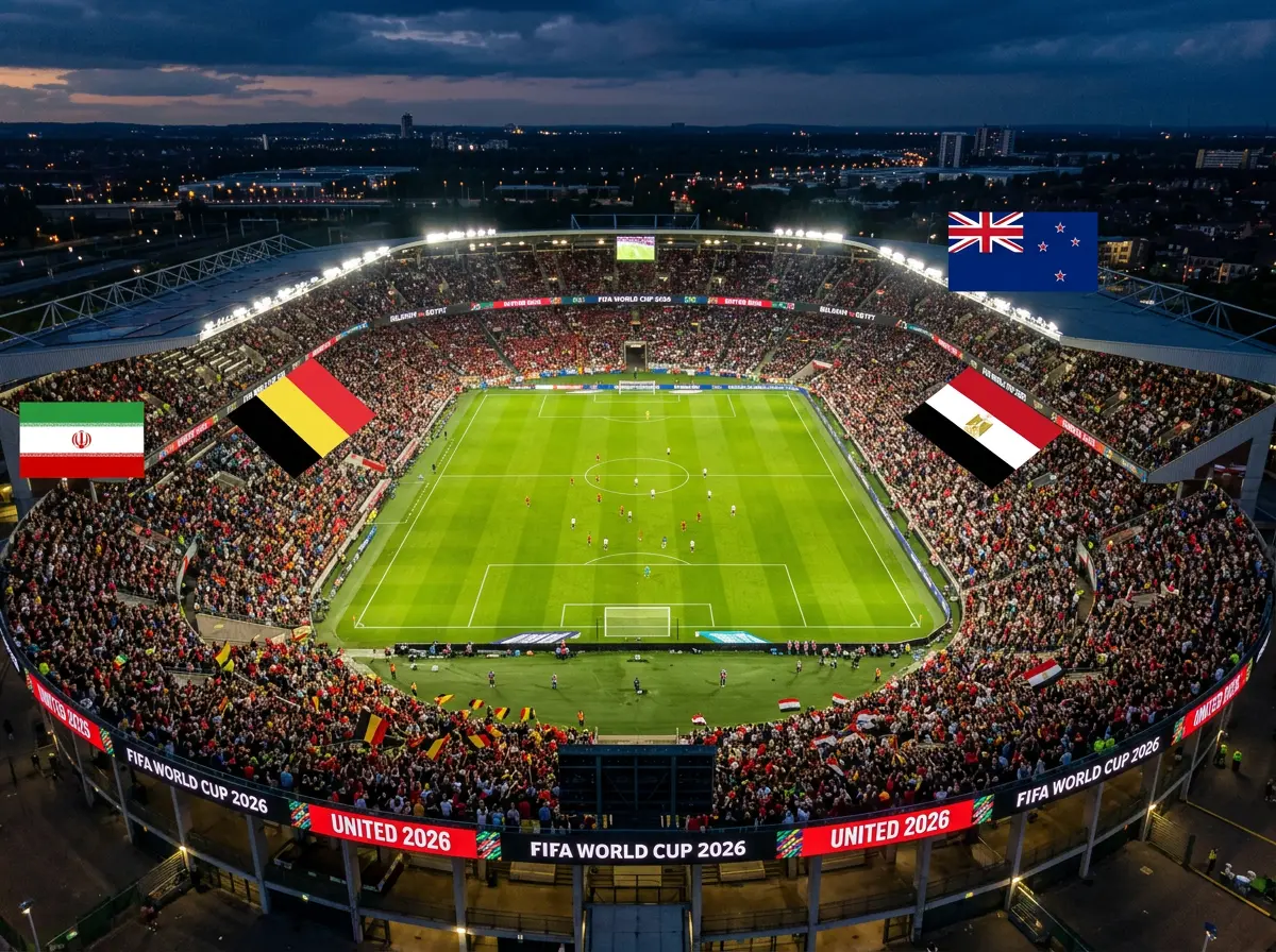 Composition du groupe G de la Coupe du Monde 2026 avec la Belgique, l'Égypte, l'Iran et la Nouvelle-Zélande
