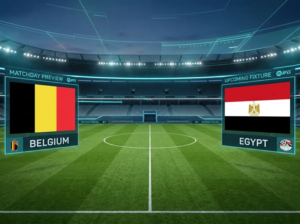 Match Belgique contre Egypte au Mondial 2026